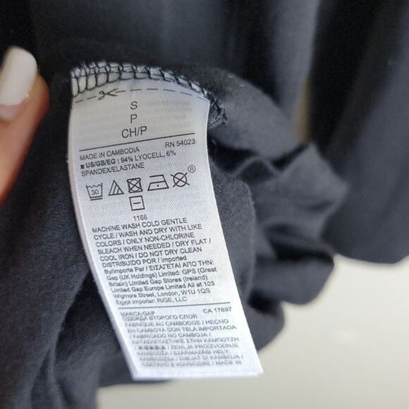 Gap Midi Dress Scoop Neck Long Sleeve Black size S - Picture 5 of 6